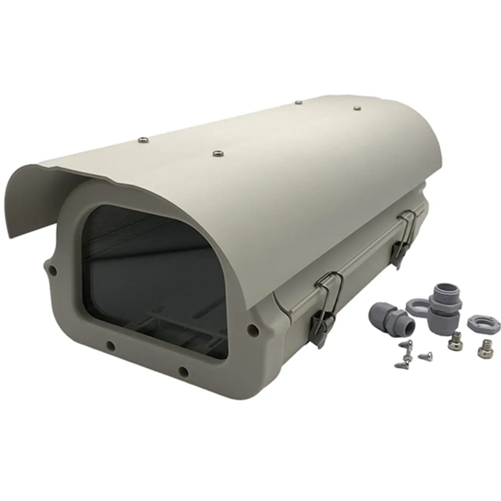 

15 Inch Big Size Aluminum Alloy Waterproof Outdoor Security CCTV Camera Housing Enclosure Casing Box Protect Shell 477x185x140MM