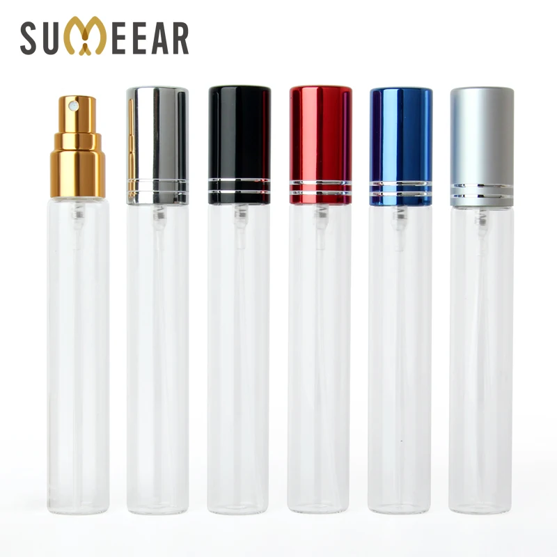 Spray Perfume Bottle 100 PCS/Lot 15ml Atomizer Refillable Colorfull Aluminum cap Travel Container