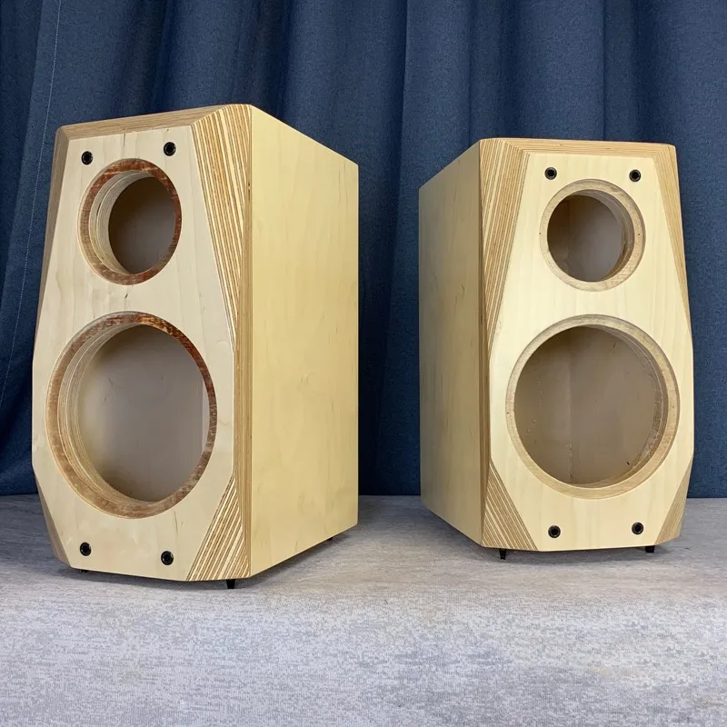 K-005 Customized 5 Inch / 6.5 Inch / 8 Inch Two-way Oblique Angle Speaker Empty Box Solid Wood Birch Multilayer Board