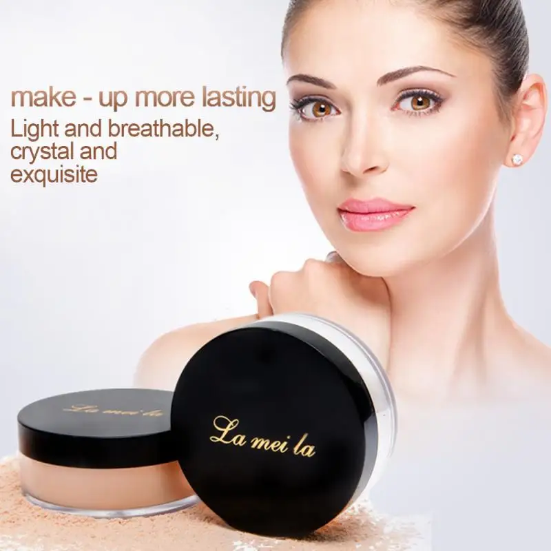 Translucent  Face Powder Loose Setting Waterproof Whitening Makeup Foundation Smooth Refreshing Mineral Loose Powder TSLM1