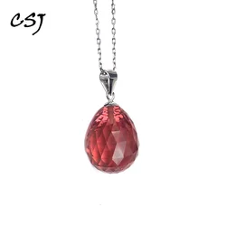 CSJ Water Drop Zultanite Pendant Sterling 925 Silver Created Sultanite Stone Color Change Fine Jewelry Women Party