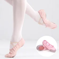 Children Girls Boys Ballet Dance Shoes Adult Women Men Ballet Canvas Ballet Dance Shoes Ballet Slippers with 9 Colors Size 22-44