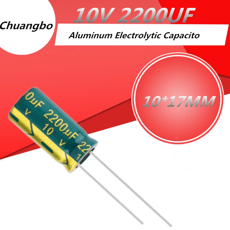 

10pcs 10V 2200UF Aluminum Electrolytic Capacitor Size 10X20mm 2200UF 10v 20%