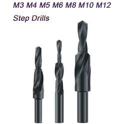 Broca de doble corte HSS para Metal, avellanador de agujeros para tornillos, 90, 180 grados, M3, M4, M5, M6, M8, M10, M12