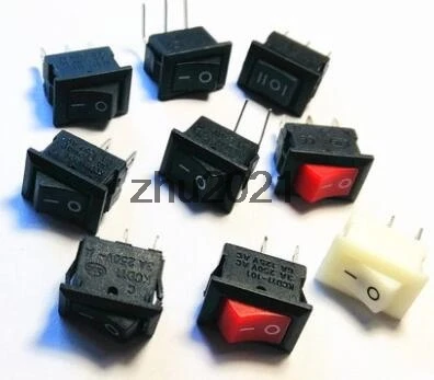 KCD11 Rocker Switch Red/Black 2Pins/ 3Pins 10x15mm 3A250V 20pcs