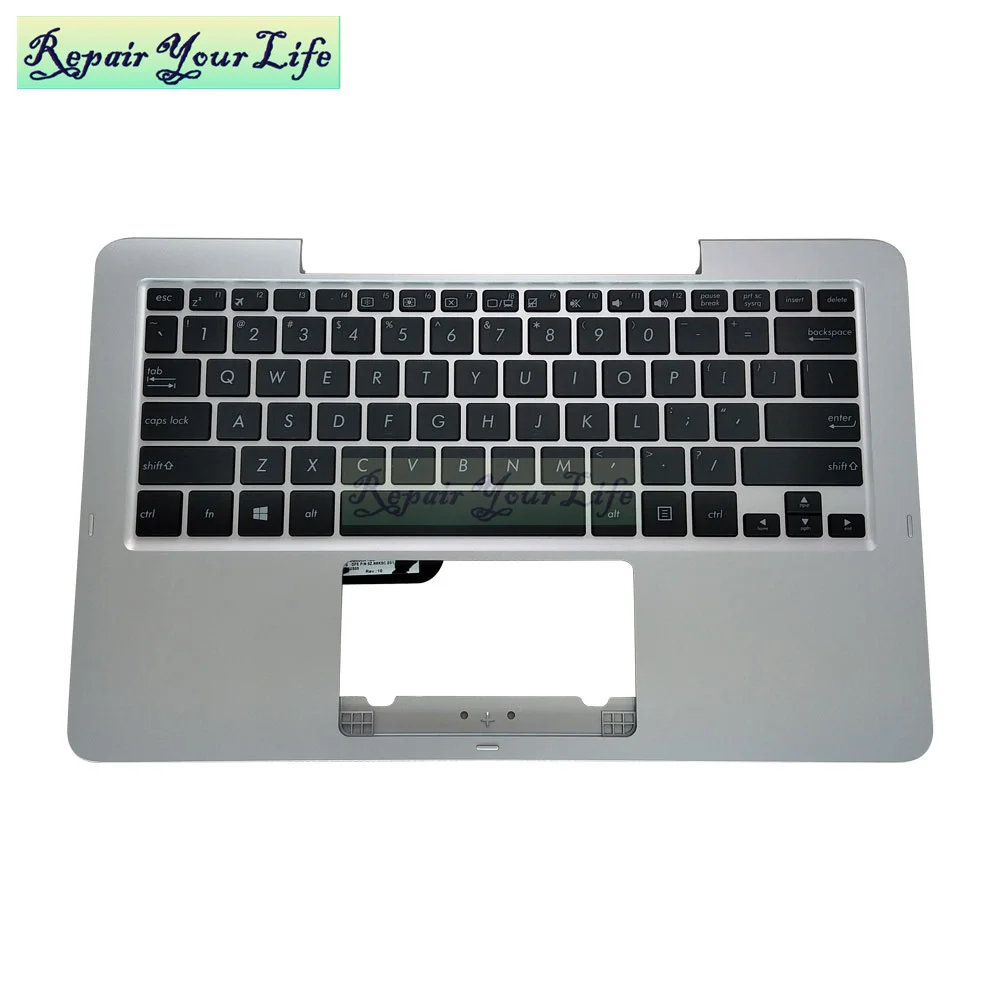 US laptop keyboard for Asus Transformer Book T200TA T200T T200 English keyboards silver Palmrest cover 13NB06I4AP0401 90NB06I4