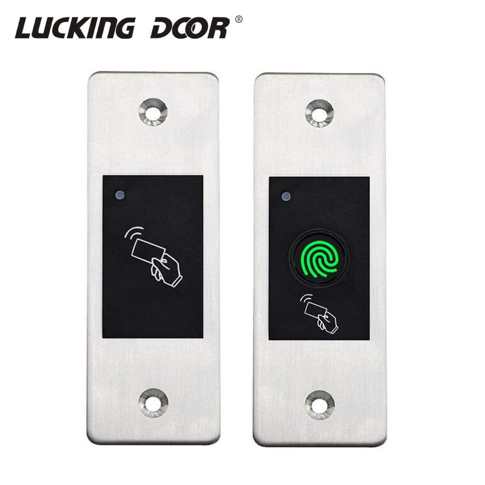 lP66 Waterproof Metal Embedded Access Control Machine RFID 125KHZ Induction Fingerprint Access Control All-in Machine