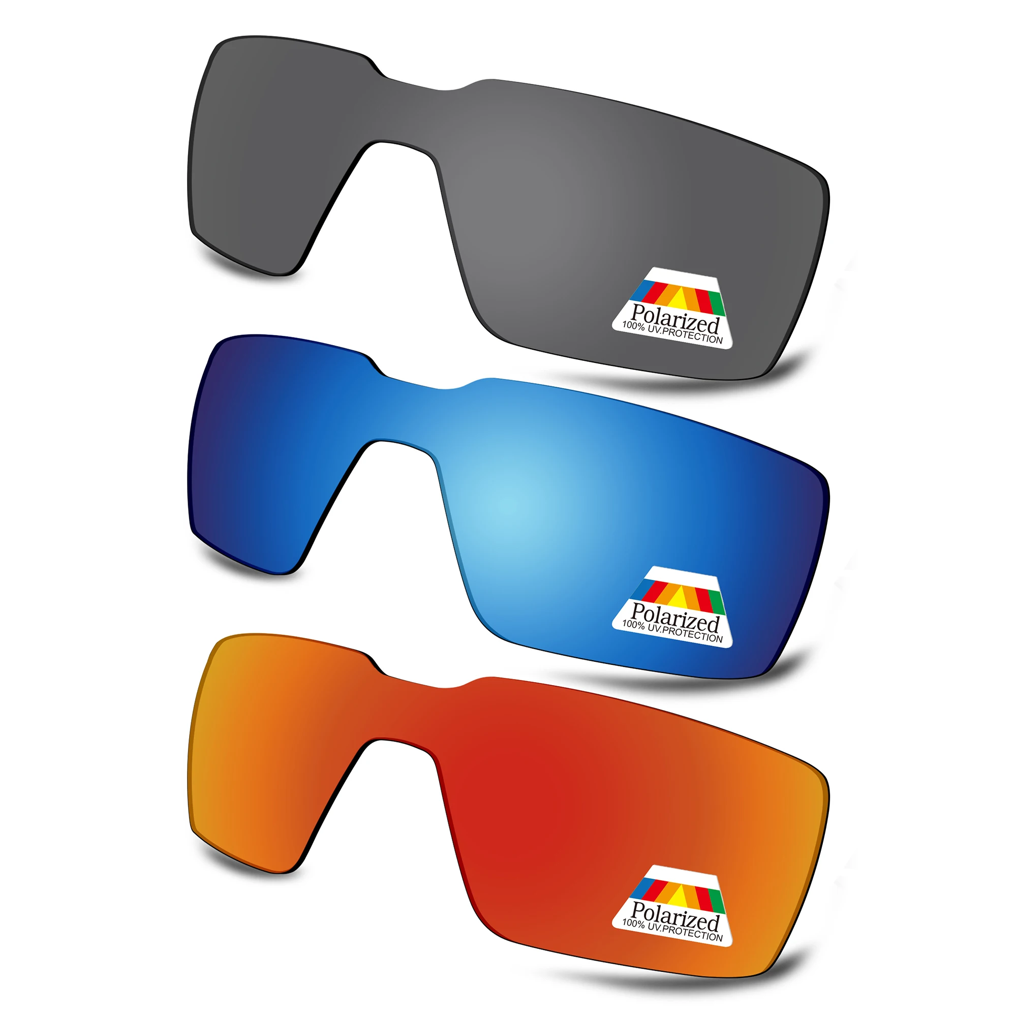 Bwake-lentilles de remplacement polarisées, 3 paires, noir, bleu et rouge feu, monture de lunettes de soleil OO4041