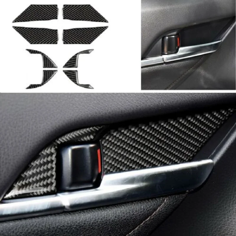 

Carbon Fiber Car Inner Door Handle Bow Cover Trim For Toyota Camry 2018-2019