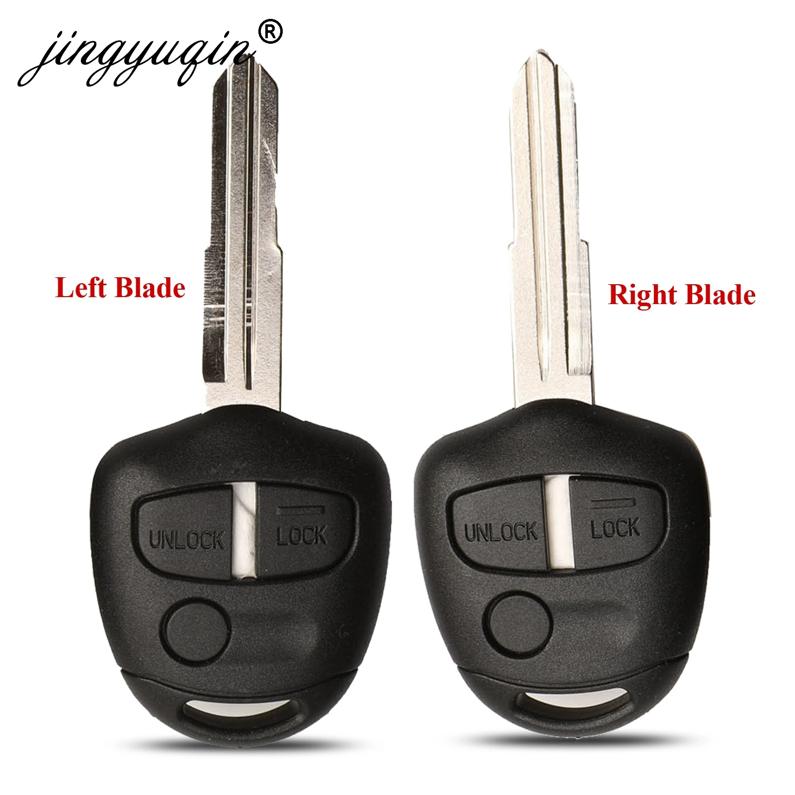 

jingyuqin 3 Button Remote Car Key Shell Case For Mitsubishi Outlander Lancer EX Keyless Entry Fob Uncut Left / Right Blade