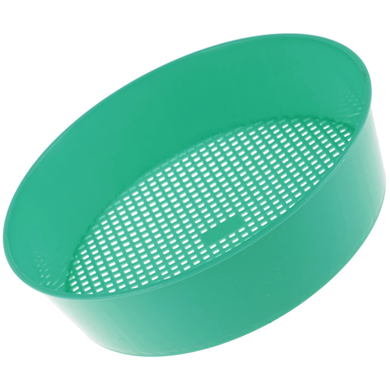 Plastic Garden Sieve Riddle Green For Composy Soil Stone Mesh Gardening Tool 20.8 * 18.4 * 5.3cm