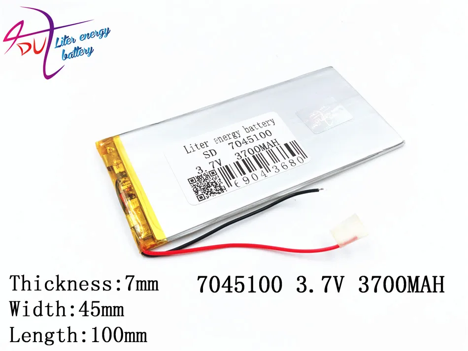 Size 7045100 3.7v 3700mah Lithium Polymer Battery With Board For Pda Tablet Pcs Digital Products