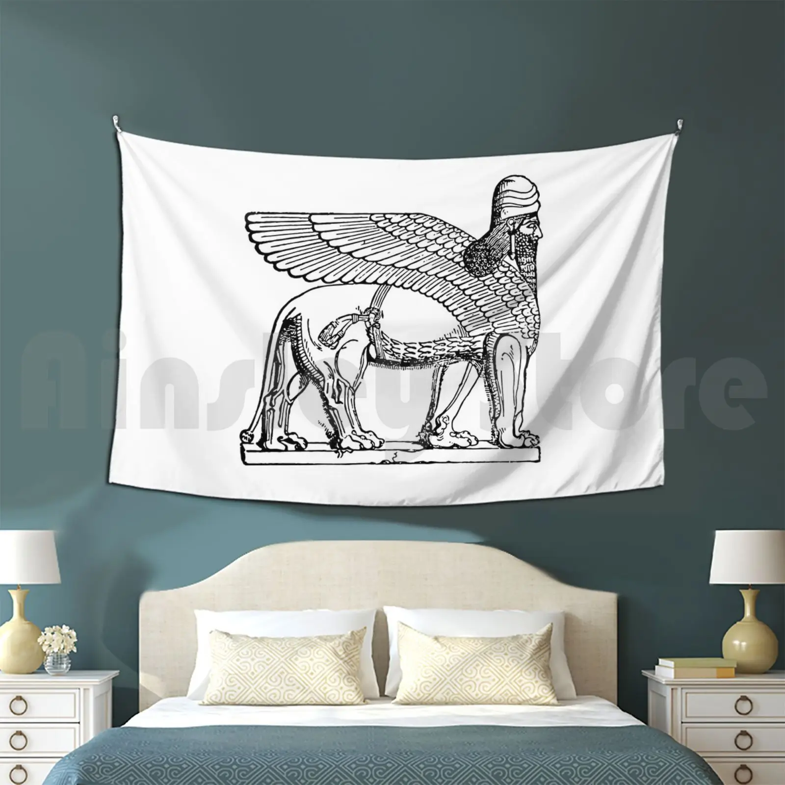 High Resolution Nergal The God Of Plague And War Mesopotamian Religion Customized Tapestry High