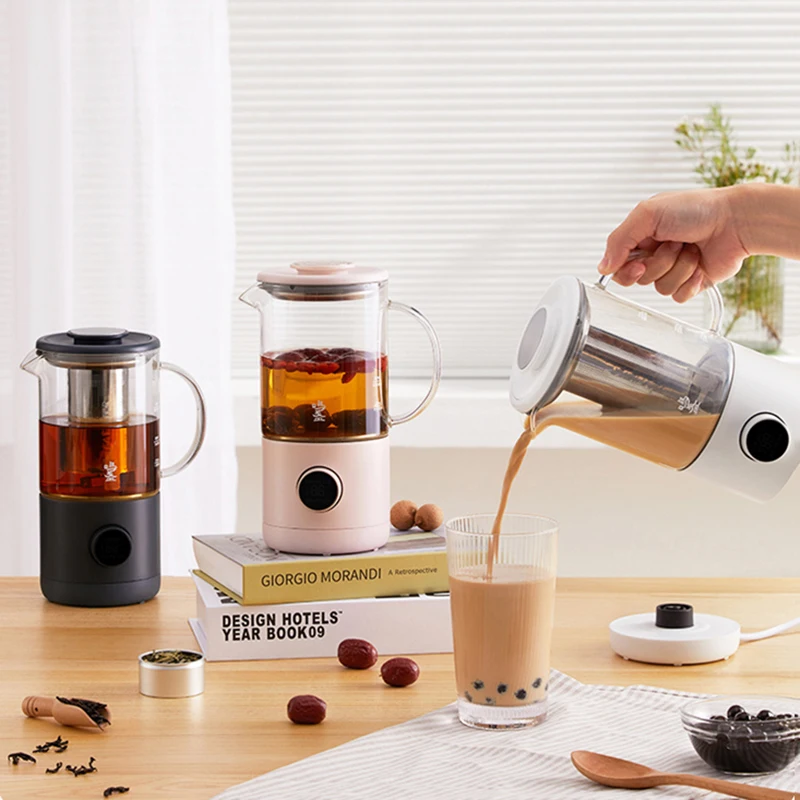 500ml Multictional Milk Tea Machine Portable Coffee Maker Automatic Milk Frother Home Health Pot Electric kettle Blender 220V