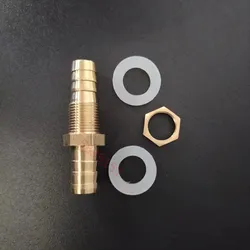 ID Pipe 6 8 10 12 14 16mm Hose Barb Bulkhead Brass Barbed Tube Pipe Fitting Coupler Connector Adapter For Fuel Gas Water Copper