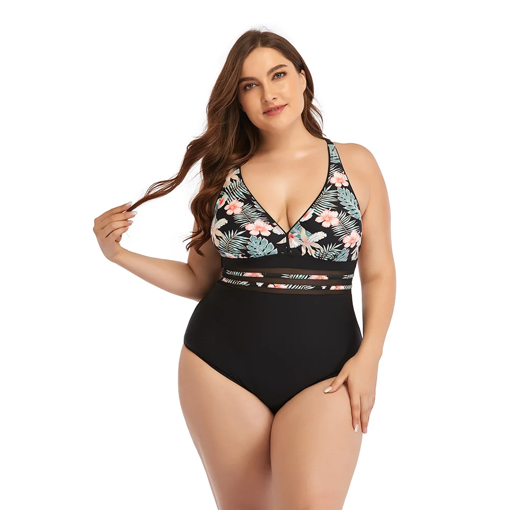 2024 Swimwear Women One Piece Swimsuit Monokini Plus Size Bathing Suit 3XL Large Cup Bodysuit Maillot De Bain Femme купальник