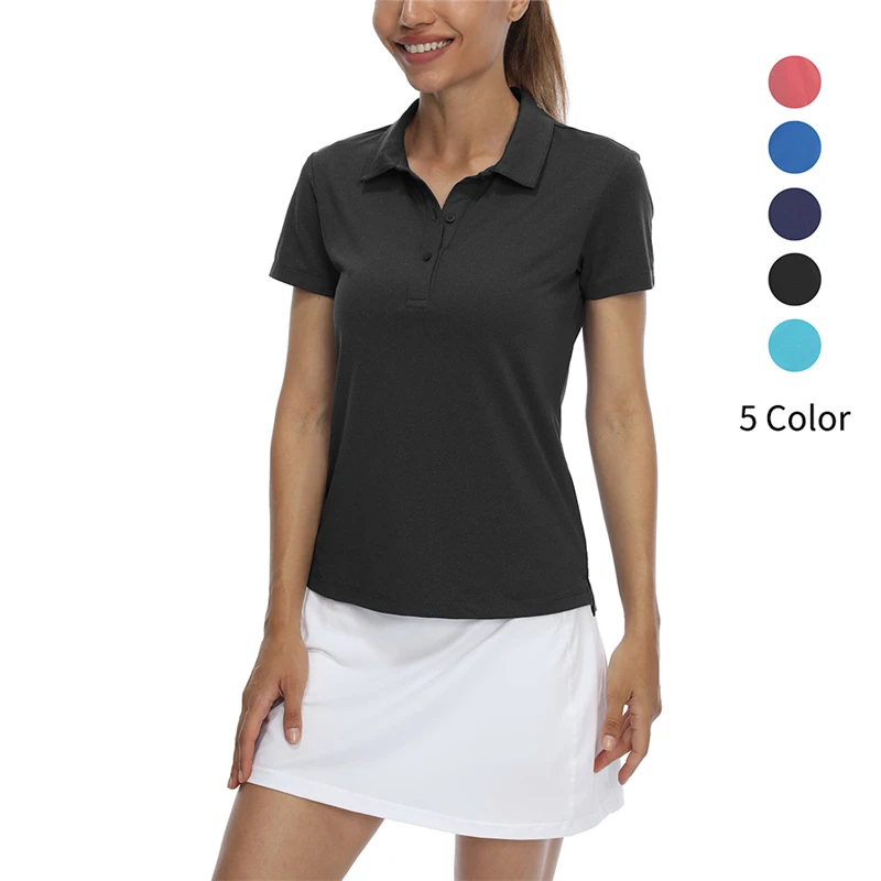 Women Golf Polo Shirts Quick Dry Short Sleeve Athletic Sport Shirts Tennis Tops UPF 50+ Running tshirt Fitness Gym Workout Shirt