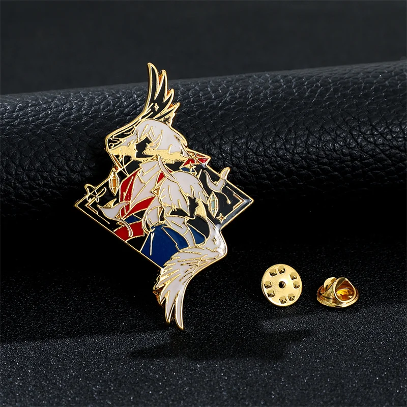 Limited Sky White Bird Mushroom Brooch Metal Badge Two-dimensional Animation Metal Brooch Pin Collection Intimate Cute Cosplay C