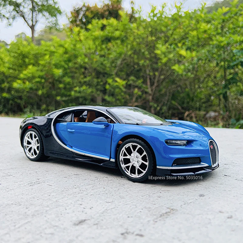 Maisto 1:24 Bugatti Chiron DIVO blue Sport simulación de aleación modelo de coche artesanía decoración colección juguete herramientas regalo