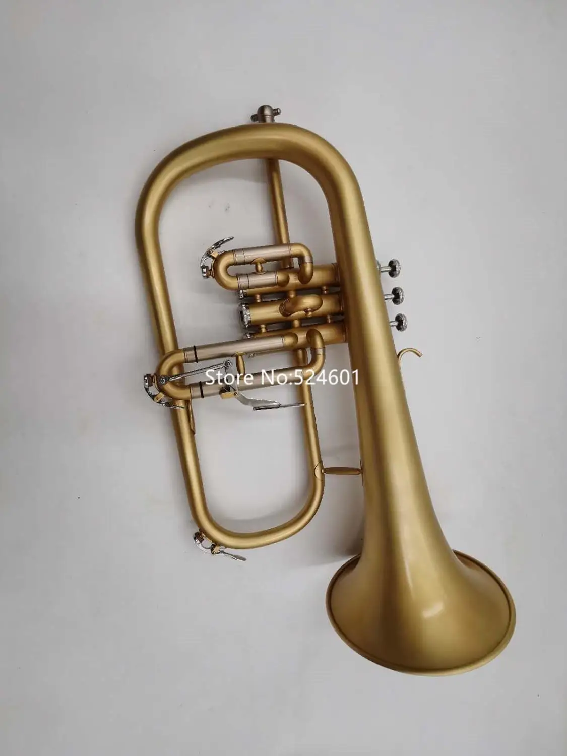 New Arrival  Bach  Bb  Flugelhorn Brass Plated Musical instrument Professional  With Case Accessories