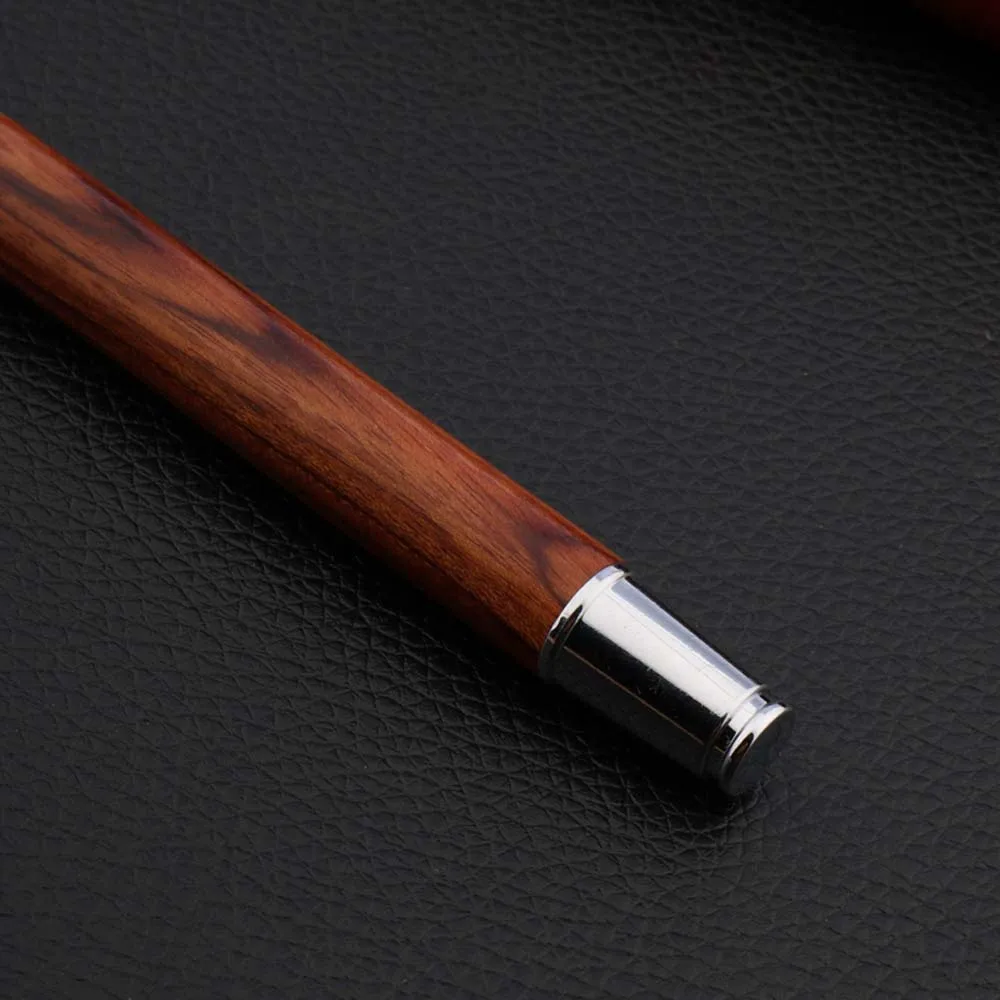 High Quality 200 Wood ball point Pen Sandalwood Stainless Steel Rollerball Pens Business Office School Supplies Writing Ink Pens image 4