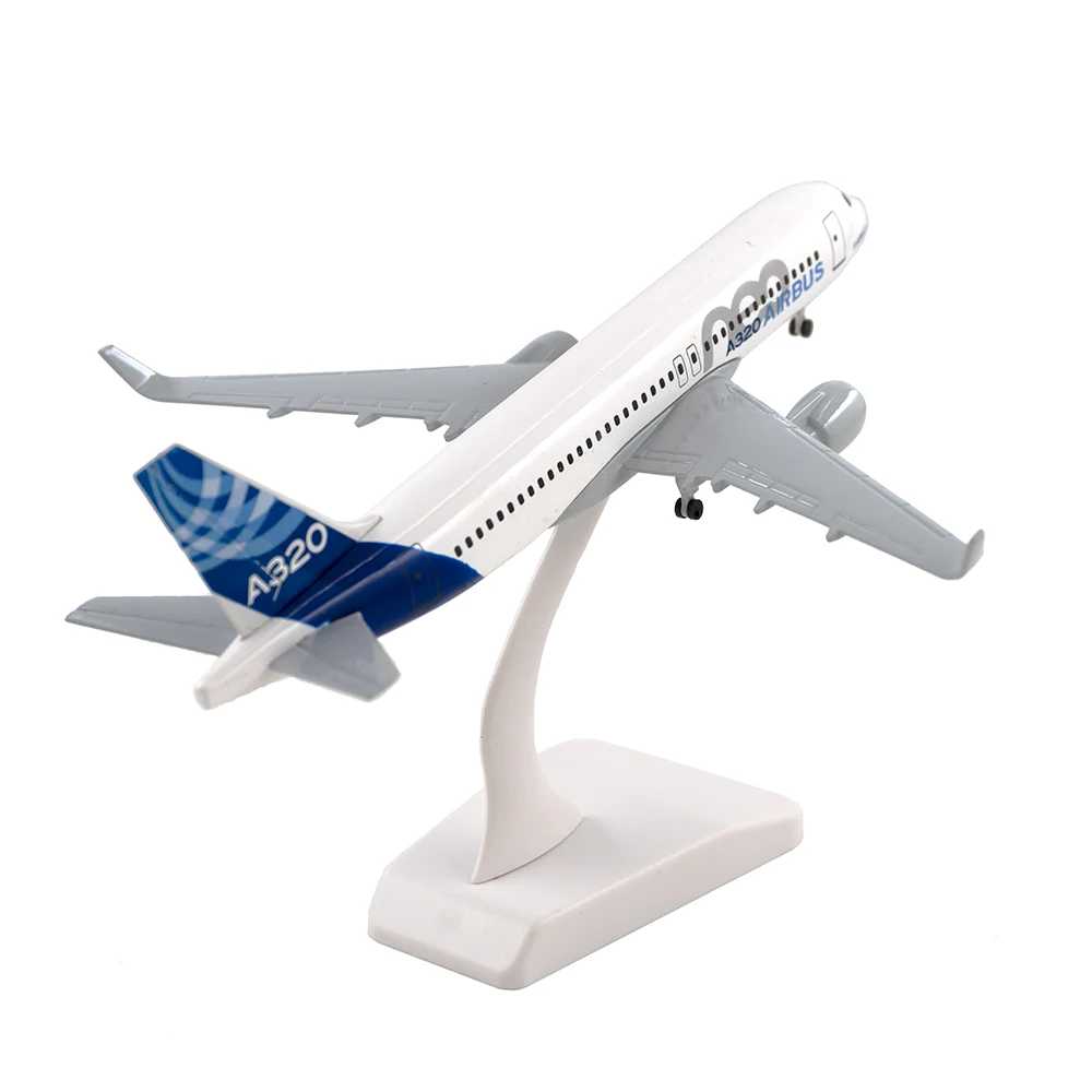 20cm Aircraft Airbus A320 Prototype with Landing Gear Alloy Plane Model Children Gift for Collection Home Decoration