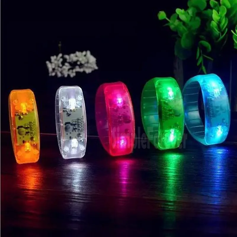 Music Activated Sound Control Led Flashing Bracelet Light Up Bangle Wristband Club Party Bar Cheer Luminous Glow Stick