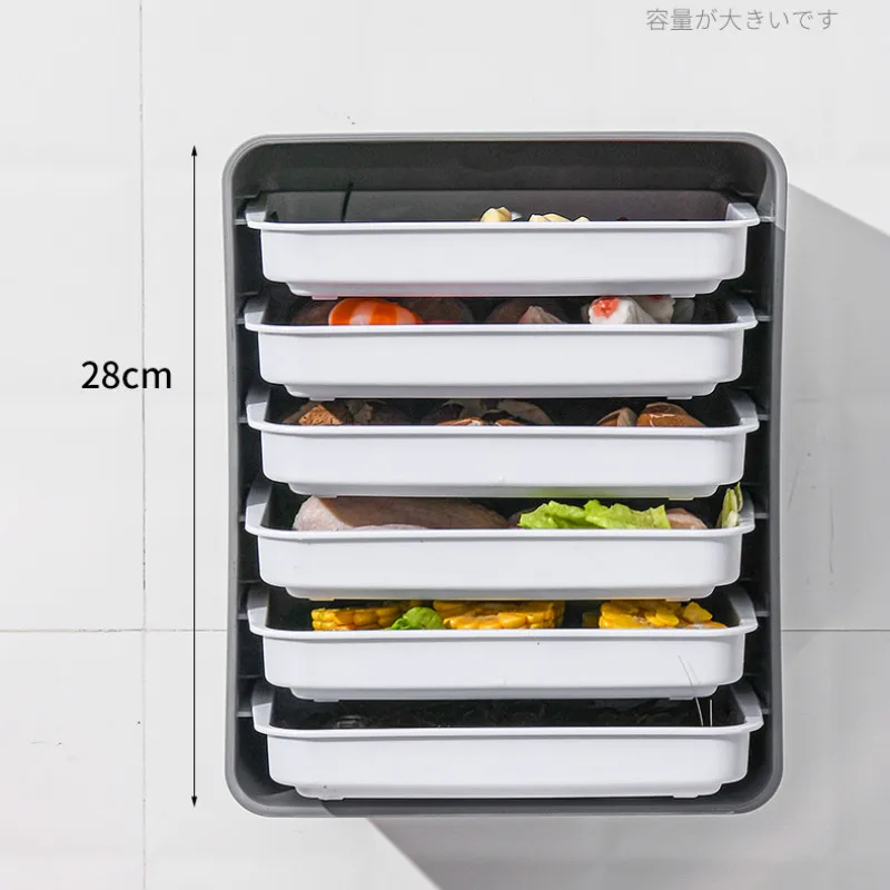 New 3/6 Tiers Wall-mounted Plate Organizer Rack Kitchen Wall-hanging Storage Shelves Rack Space Saving Dishes Stand Holder Boxes