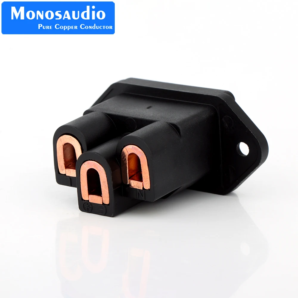 Monosaudio IB70 IEC-Steckdoseneinlass aus reinem Kupfer, AC-IEC-Einlass, vergoldete, lötfreie Steckdose, HiFi-Audio-Stromversorgung, IEC-Buchse – Detail 16