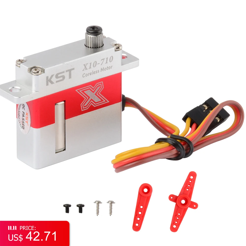 

KST X10-710 7.5kg 0.10sec HV Slim Servo For RC Model Helicopter Airplane