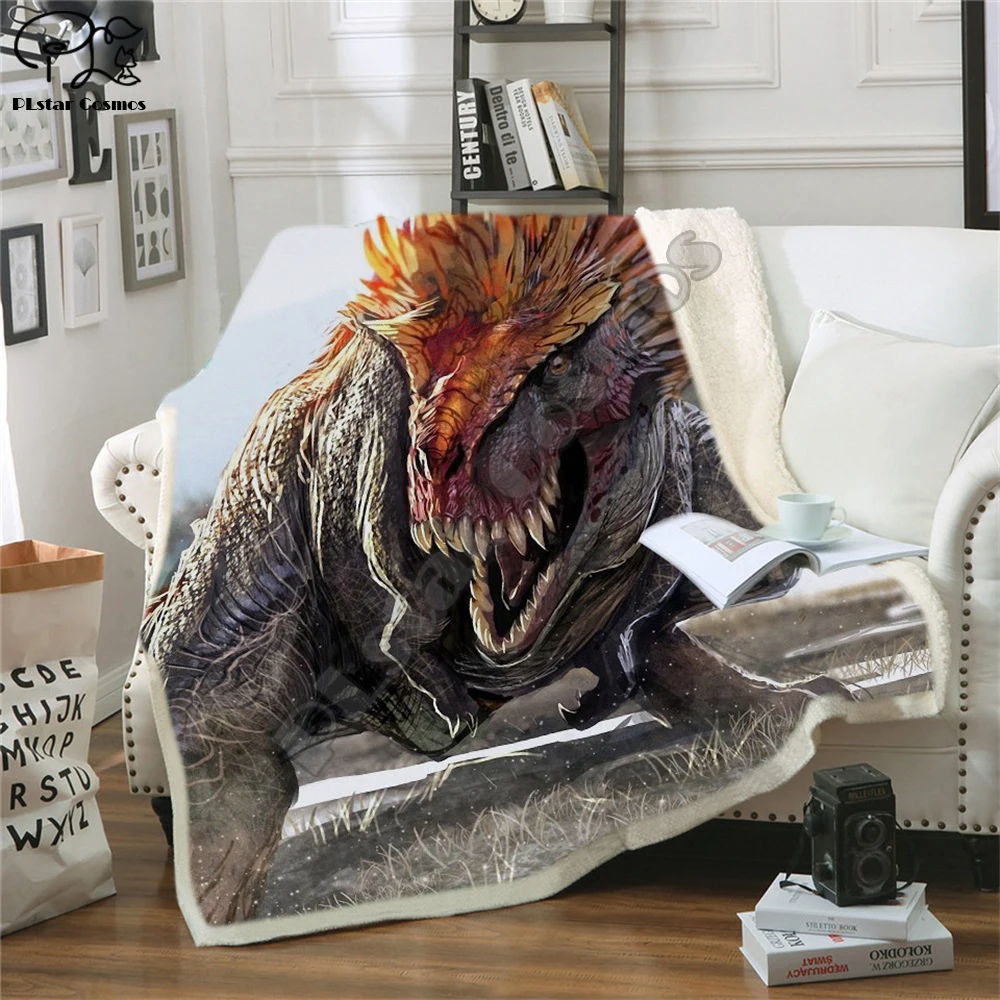 Kids Children Dinosaur Fluffy Cotton warm Blanket Jurassic Cartoon Boys Girl throw blankets for beds Home textile Bedding Outlet