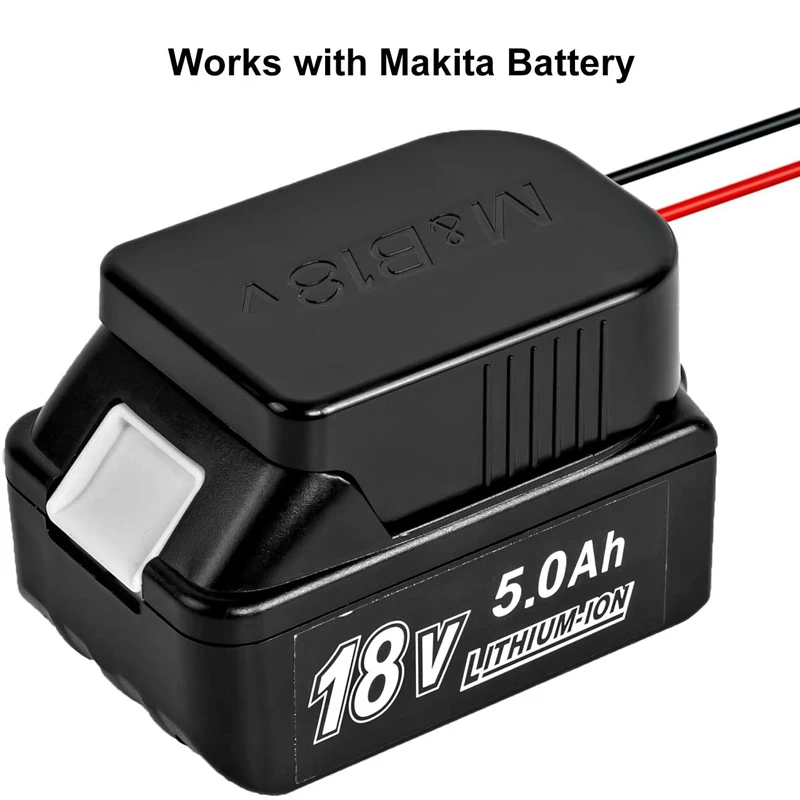 อะแดปเตอร์แบตเตอรี่สำหรับ Makita & Bosch 18V อะแดปเตอร์ขั้วต่อแบตเตอรี่ที่ยึดกับ14 AWG พลังงานตัวเชื่อมสายสีดำ