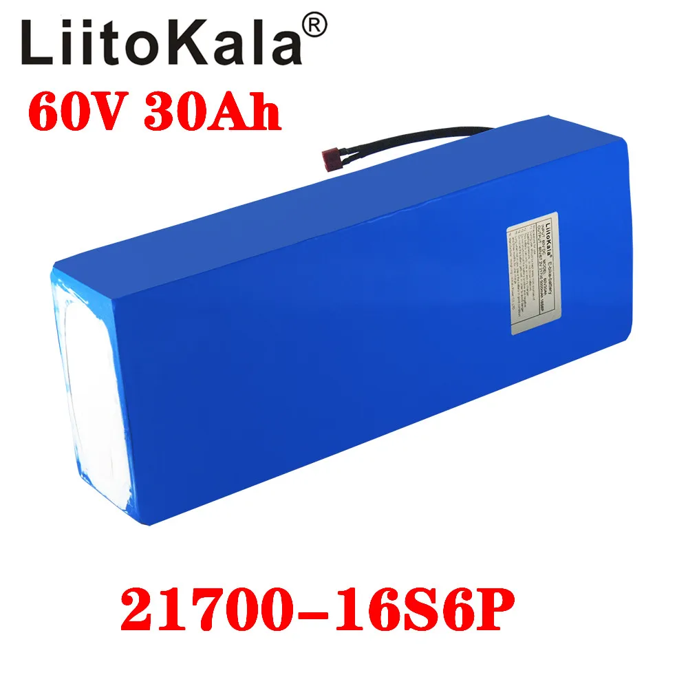 LiitoKala 60V 30ah electric scooter bateria  30AH Electric Bicycle Lithium Battery Scooter  1000W ebike battery