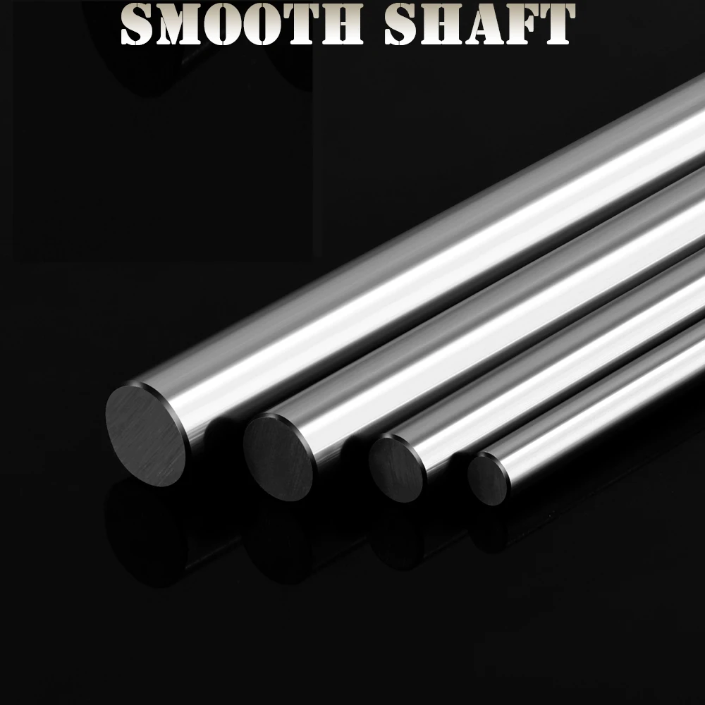 3D Printer Parts Smooth Shaft Rod Optical Axis Multiple Length Option 100 150 200 250 300 320 330 350mm CNC Chromed Diameter 8mm