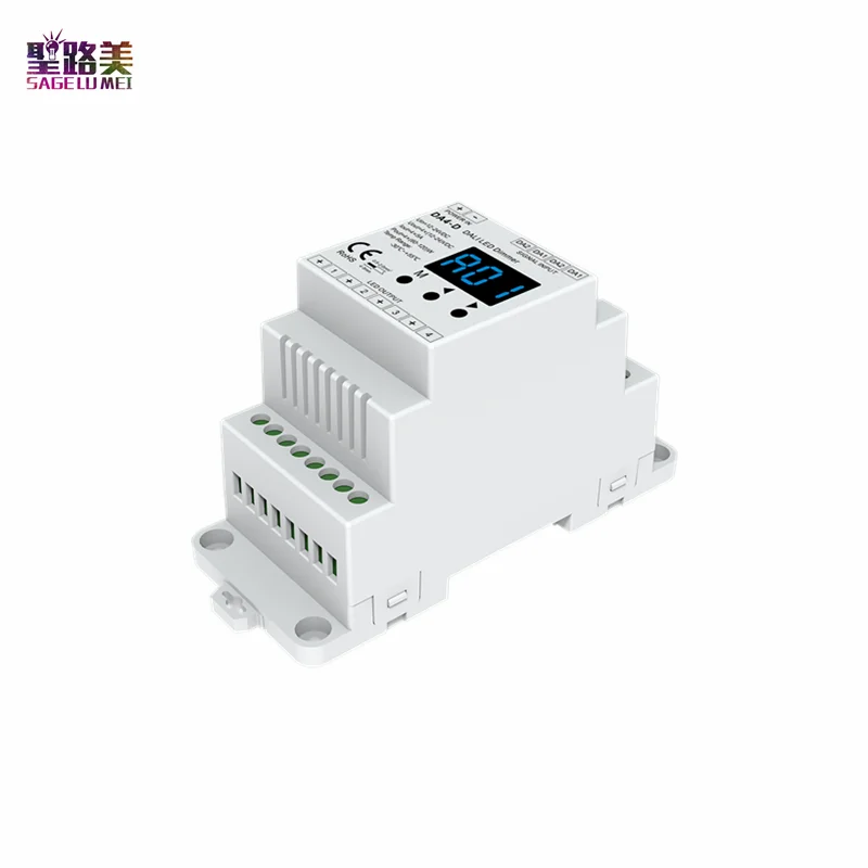 

DA4-D 12-24VDC 4 Channel 4CH Din Rail Constant Voltage DALI LED Dimmer PMW dimming 4 x (60-120)W 4CH,5A/CH