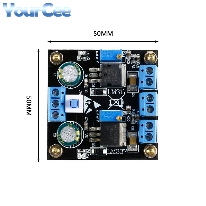 LM317 337 Positive Negative Dual Power Adjustable Electronic Component Step Down Buck Board Module