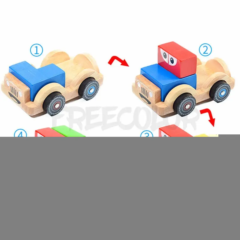 3D Houten Auto 5*5 Cognitieve Vaardigheid-Gebouw Puzzel Game Met 48 Speelse Uitdagingen Voor Leeftijden 4 + educatief Speelgoed Voor Kinderen