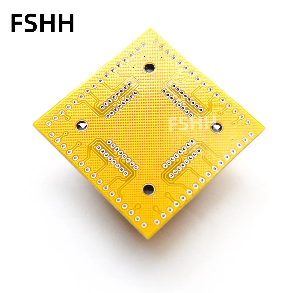 IC234-0604-024 Test Socket QFP64 TQFP64 Ic Socket Pitch = 0.8Mm Size = 14X14Mm 16.8x16.8mm