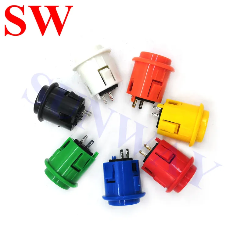 10pcs 33mm Arcade push button for Wooden chassis DIY Arcade fighting game kit 7 color push buttons for selection