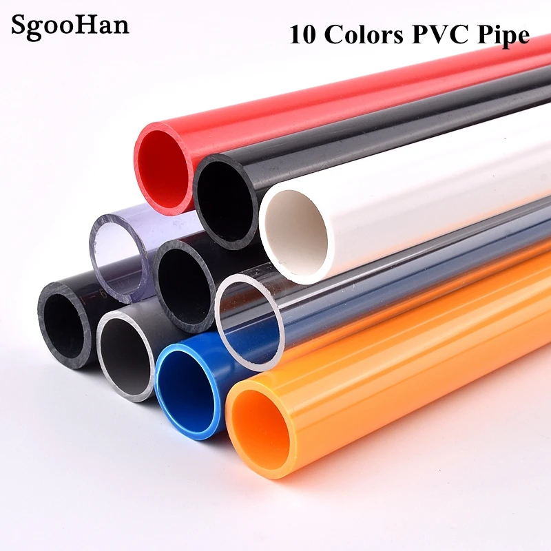 2pcs O.D 16~110mm PVC Pipe Aquarium Fish Tank Water Supply PVC Tube Garden Irrigation Watering Fittings Planting Frame 50CM Long