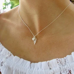 Angel Wing Heart Remembrance Necklace Loss of Mother Father Mom Dad Husband Baby Miscarriage Sympathy Bereavement Memorial