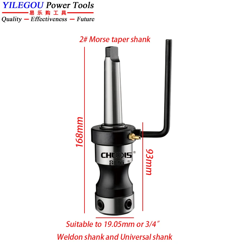 

Annular Cutter Arbor With MT2, MT3 Morse Taper Shank. 3/4" (19.05mm) Weldon Shank Clamping For Magnetic Drill. Internal Cooling.