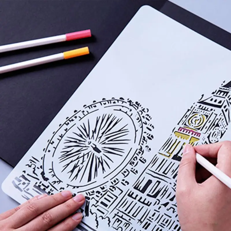 5 шт./набор, трафареты для рисования