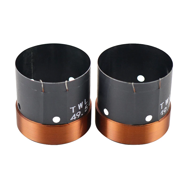 49.5mm Bass Voice Coil Black Aluminum Coil 4 Layers Round Wire For 50 core High-power Stage Subwoofer 6-8 OHM 350W-550W 2pcs