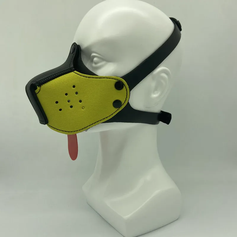 Mixed Color Detachable Nose Oxygen Dog Mask with Tongue for Men Women BDSM Puppy Cosplay Dog Slave Flirt Erotic Costumes view 3
