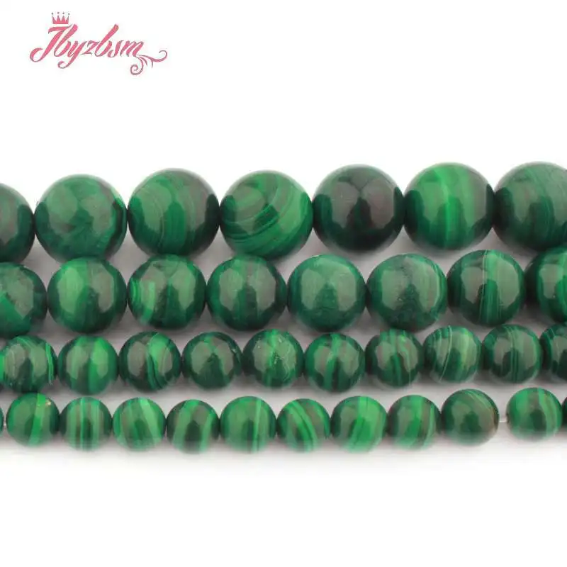 

Natural AAA Grade Green Malachite Round Smooth Natural Stone Beads for DIY Accessories Bracelet Necklace Jewelry Making 15"