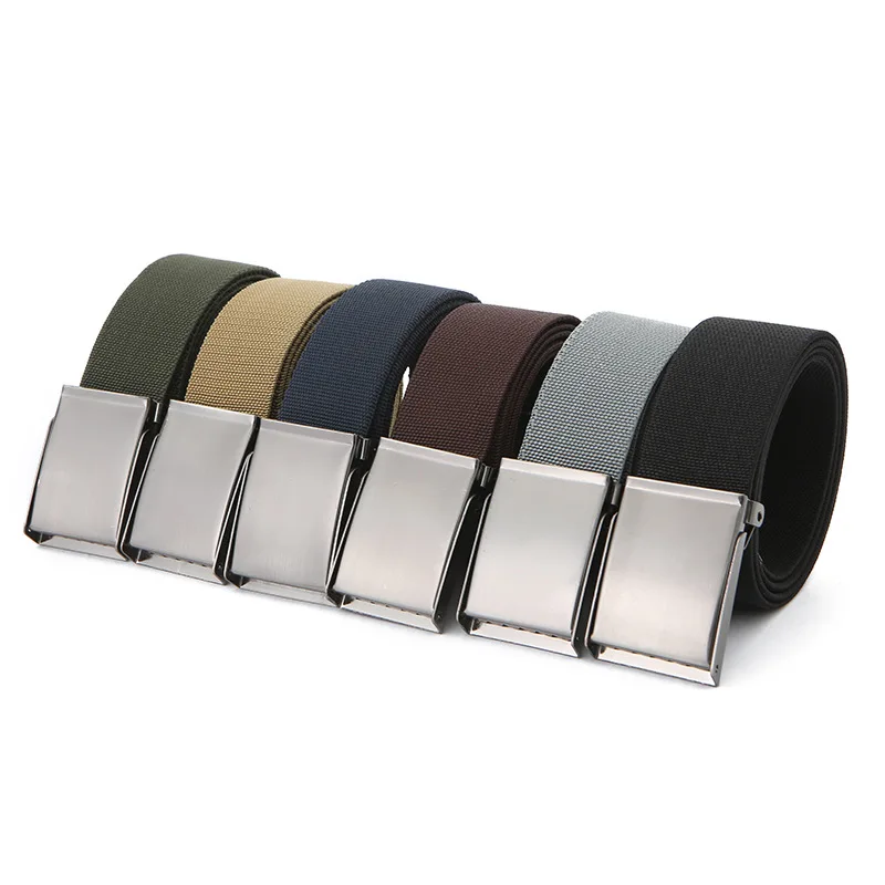 New Men and Women Belt High Quality Automatic Buckle Nylon Belt OutdoorTravel Tactical Waist Belt Unisex Add Long Belts 140cm