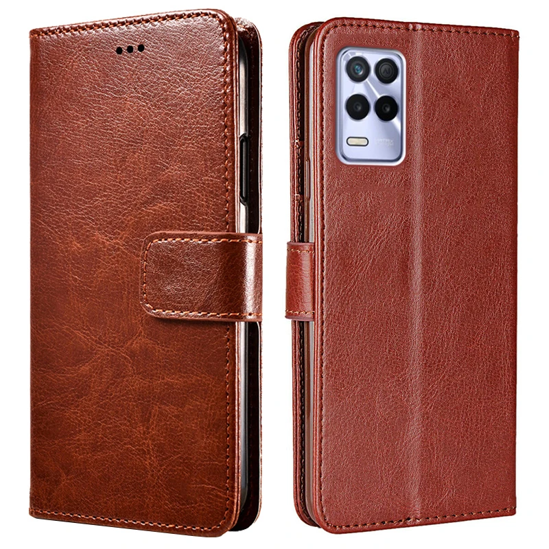 Pu Leather Flip Case Voor Realme Narzo 50A Etui Op Realmi 30a Q3 Ik Pro 5G Wallet Cover Voor carcasa De Realme 8 Pro 8i 8S 5G Coque