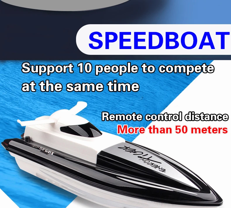 RC Boat 4.8v 500MAH 1:16 40 km/h High Speed Remote Control Boat 2.4g 4 channel Simulation S322E Model Boat red blue black RC Toy