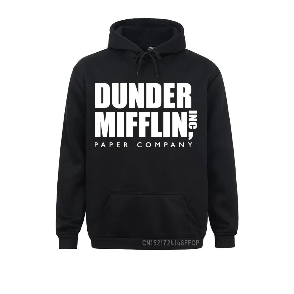 New Men Print The Office TV Show Dunder Mifflin Paper White Harajuku Sweatshirt Oversized Pocket Harajuku Streetwear Hoodie